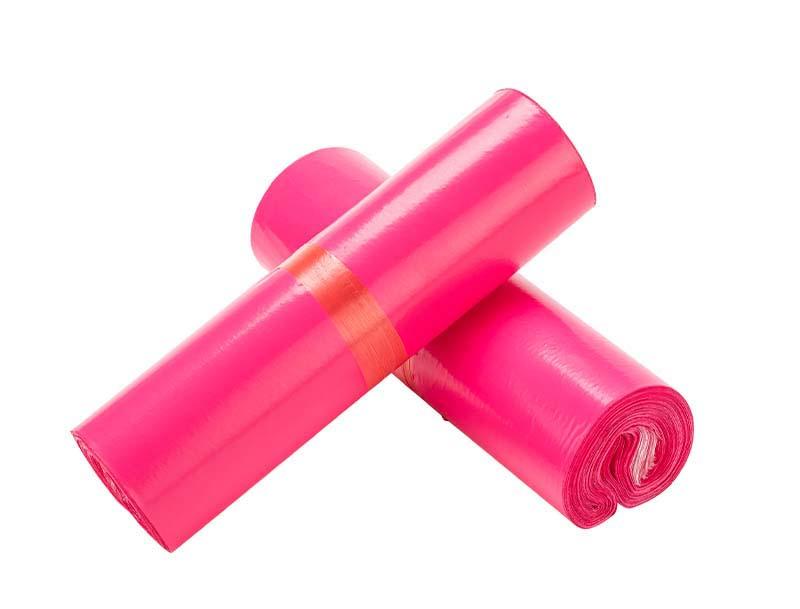 崇川玫红色快递袋-02